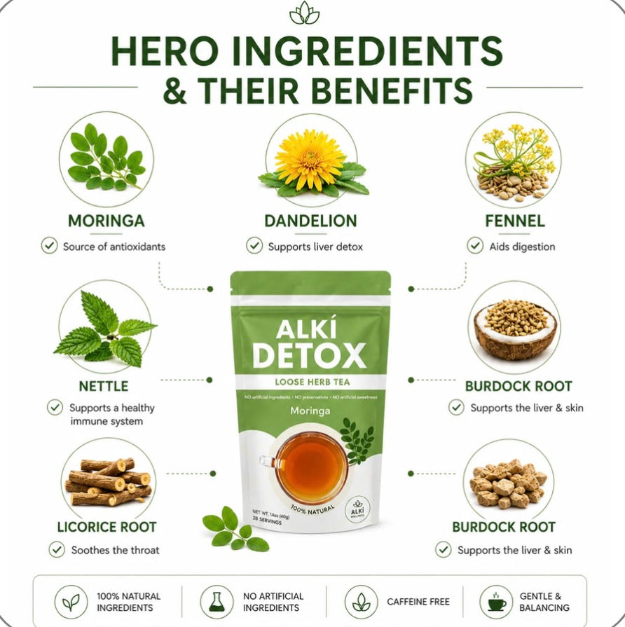 Alki Organic Moringa Herbal Tea (80g)